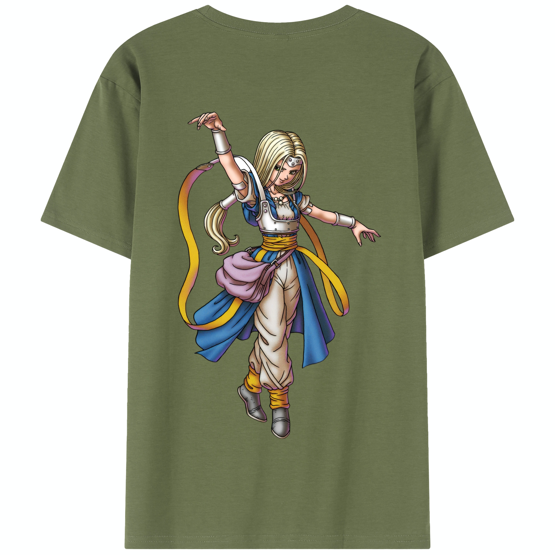 （画像用） ドラゴンクエスト Doragon Kuesuto Dragon Quest 綿100％半袖Tシャツ（背面プリント）
